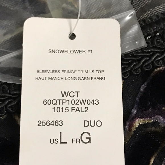 Bebe Black Sheer & Velvet Top Size L 102 - Picture 7 of 8